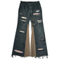 Distressed Flare Denim