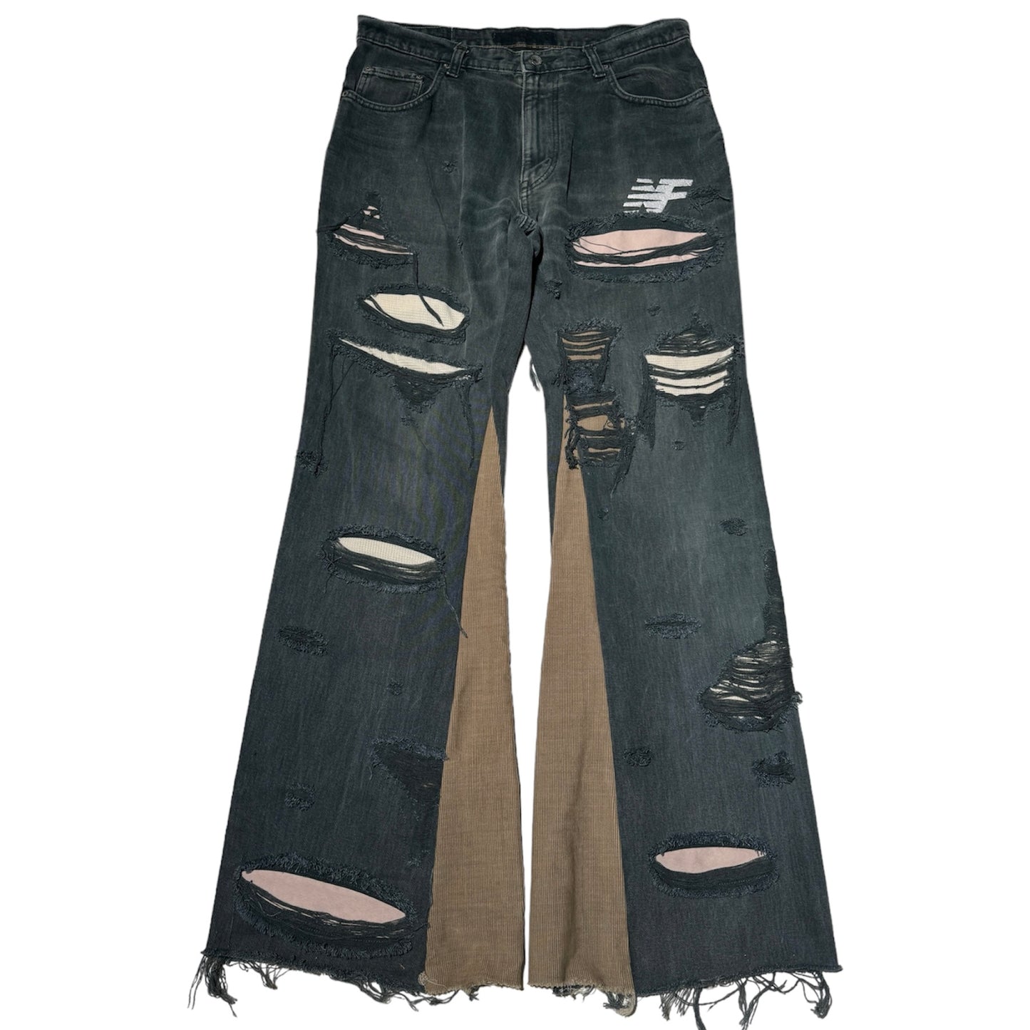 Distressed Flare Denim