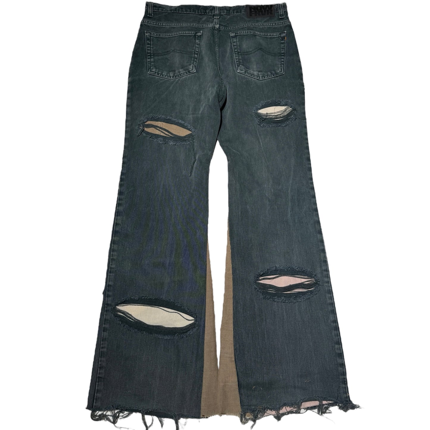 Distressed Flare Denim