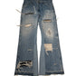 Distressed Flare Denim